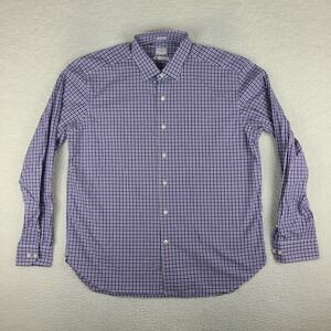 Culturata Shirt Mens 2XL XXL 46 Purple Blue Thomas Mason Tailored Fit Button Up
